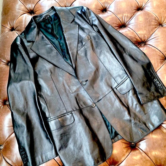 Rare New Unused Hi-End Couture ARMANI COLLEZIONI Napa Blk Lamb Skin Leather 42 - Picture 15 of 16